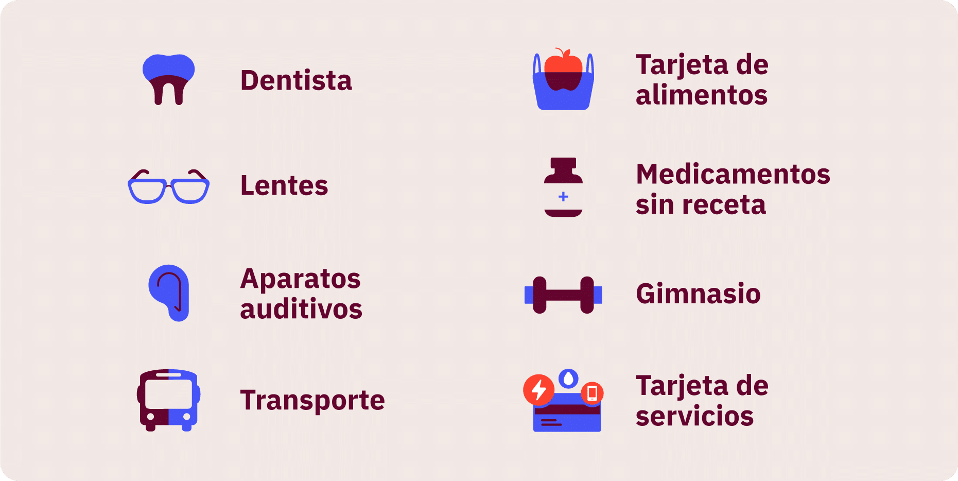 Iconos de Beneficios de Medicare